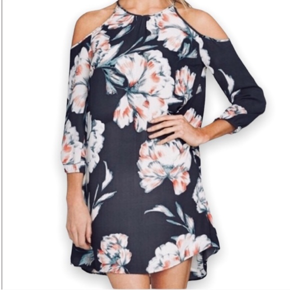 1. State Dresses & Skirts - 1.State‎ Floral Cut-out Shoulder Dress-Size M